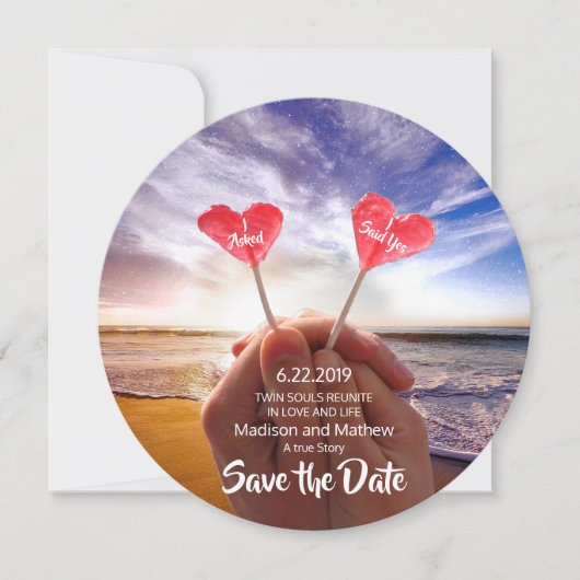 Twin Flame Save the Dates Date (Voorkant)