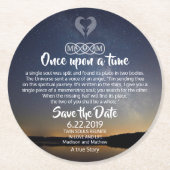 Twin Flame Save the Dates Paper Onderzetter (Voorkant)