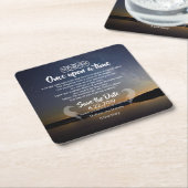 Twin Flame Save the Dates Paper Onderzetter (Schuin)