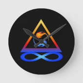 Twin Flame-symbool Ronde Klok (Voorkant)