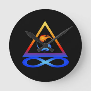 Twin Flame-symbool Ronde Klok