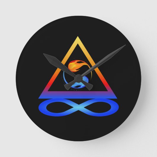 Twin Flame-symbool Ronde Klok (Voorkant)