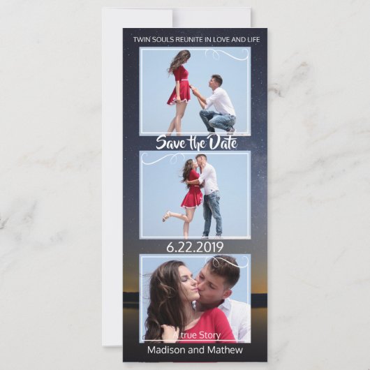 Twin Flame Trouwdag Save the Date (Voorkant)