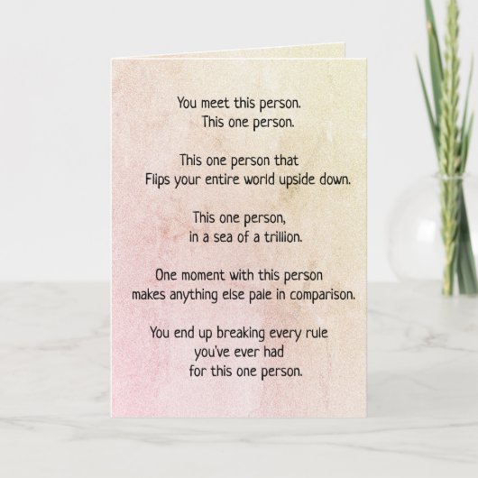 Twin Flame vormt de enige gedicht Feestdagen Kaart (Voorkant)