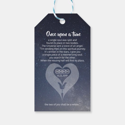 Twin Flame Wedding Dank je Labels Cadeaulabel (Achterkant)