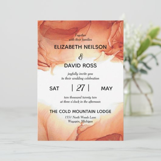 Twin Flame Wedding Invitation Kaart (Staand voorkant)