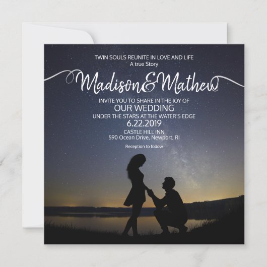 Twin Flame Wedding Invitation Save The Date (Voorkant)