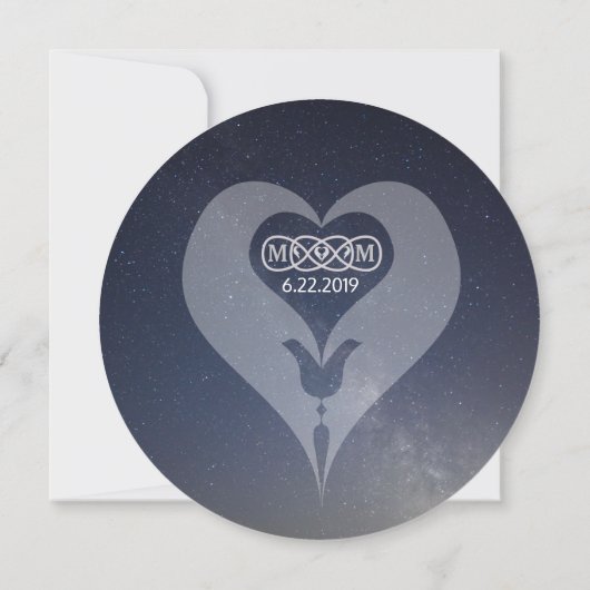 Twin Flame Wedding Invitation Save The Date (Achterkant)