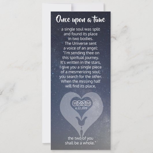 Twin Flame Wedding Invitation Save The Date (Achterkant)