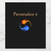 Twin Flame Wijn Etiket (Enkel label)