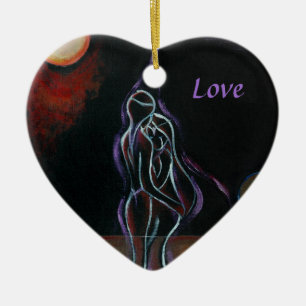 Twin Flames Ornament: Liefde Keramisch Ornament