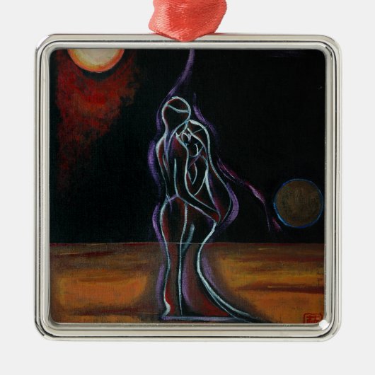 Twin Flames Ornament: Metaal Metalen Ornament (Voorkant)