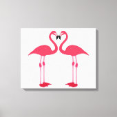 Twin Flamingos Canvas Afdruk (Voorkant)