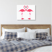 Twin Flamingos Canvas Afdruk (Insitu (Slaapkamer))