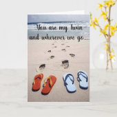 ***TWIN*** FLIP-HUMOR OP UW GROTE DAG KAART (Gele Bloem)