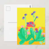 Twin Flowers en Sunset Briefkaart (Voorkant / Achterkant)