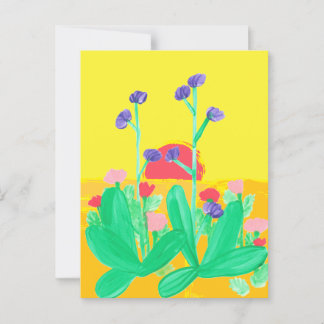 Twin Flowers en Sunset Briefkaart