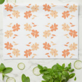 Twin Flowers tea towel - peach Theedoek (Gevouwen)