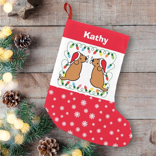 Twin Fox Red Labrador Santas Kleine Kerstsok