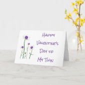 TWIN-GA UIT VOOR EEN DRINK OP "VALENTIJNSDAG" KAART (Gele Bloem)