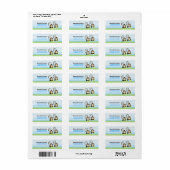 Twin Gekke Monkeys Aangepaste Adresetiketten Etiket (Full Sheet)