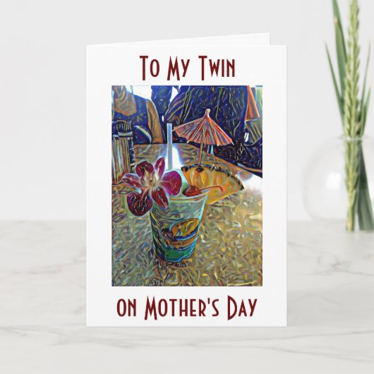 TWIN- GENIET VAN JE DAG "HET IS MOEDERDAG" KAART (Voorkant)