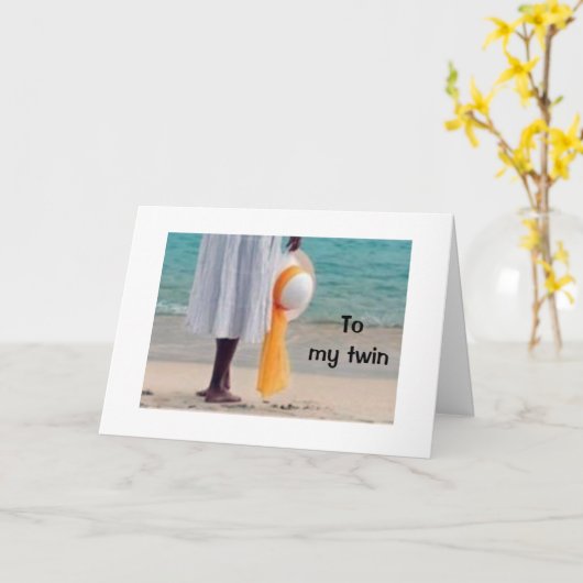 TWIN-GENIET VAN JE VERJAARDAG "OP JOUW MANIER" KAART (Gele Bloem)