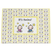Twin Gift Wrap, Gepersonaliseerd voor meisje & jon Groot Cadeauzakje (Voorkant)
