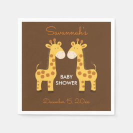 Twin Giraffe Baby shower Napkin Servetten