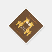 Twin Giraffe Baby shower Napkin Servetten (Hoek)