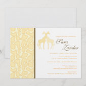 Twin Giraffe Baby shower Uitnodiging (Voorkant / Achterkant)