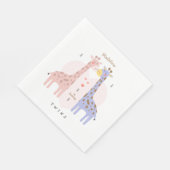 Twin Giraffes Baby Shower Napkins Servet (Hoek)