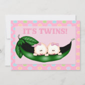 Twin Girl Douche uitnodiging (Voorkant)