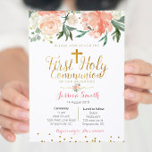 Twin Girl eerste communie uitnodiging