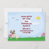 Twin Girl en Boy Chicks eerste verjaardag Kaart (Achterkant)