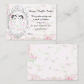 Twin Girl Luier Raffle Tickets Informatiekaartje (Voorkant / Achterkant)