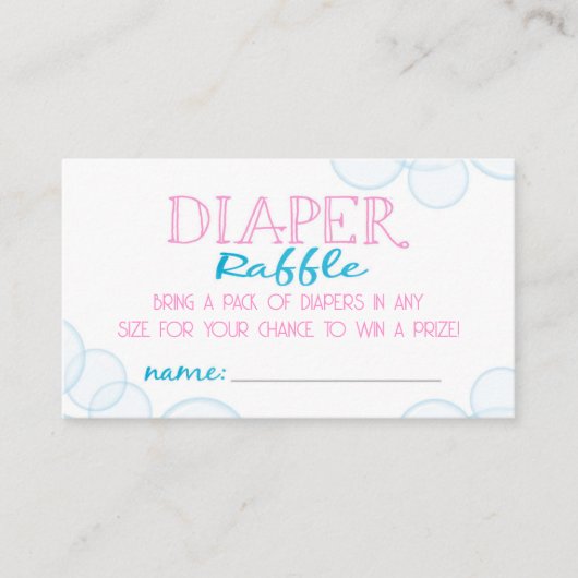 Twin Girl Rubber Duck Diaper Raffle Insert Cards Informatiekaartje (Voorkant)