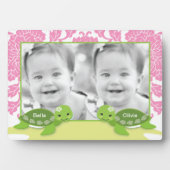 Twin Girl Turtles Photo Plaque Fotoplaat (voorkant)