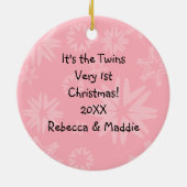 Twin Girls 1e kerst ornament (Achterkant)