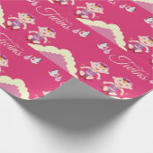 Twin Girls Baby shower Cadeaupapier (Hoek)