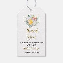 Twin Girls Baby shower Dank u Label