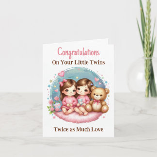 Twin Girl's Baby shower Gefeliciteerd Nieuwe Ouder