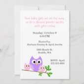 Twin Girls Baby shower Invitation Kaart (Voorkant)