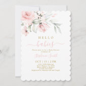 Twin Girls Baby shower Invitation Kaart (Voorkant)