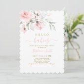 Twin Girls Baby shower Invitation Kaart (Staand voorkant)