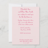 Twin Girls Baby shower Kaart (Achterkant)