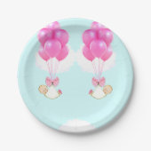 Twin Girls Baby shower Papieren Bordje (Voorkant)