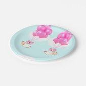 Twin Girls Baby shower Papieren Bordje (Gekanteld)