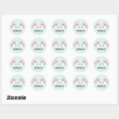 Twin Girls Baby shower Ronde Sticker (Vel)