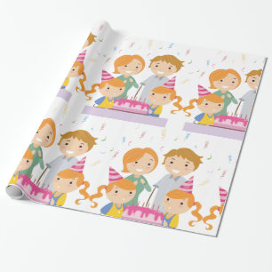 Twin Girls Birthday Cadeaupapier
